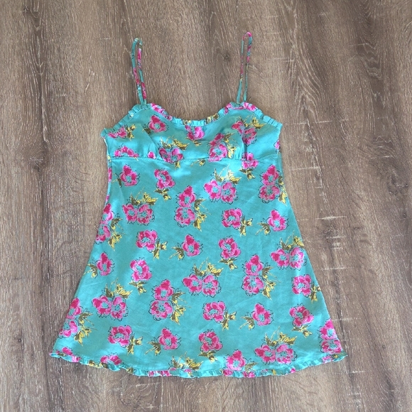 Victoria's Secret Other - Y2K Victoria’s Secret Dream Angels Floral Satin Slip Chemise Babydoll Nightie XS